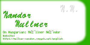 nandor mullner business card